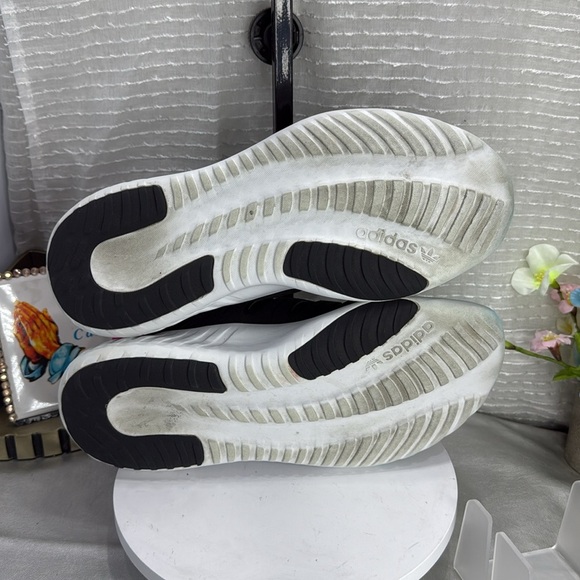 (H5) Adidas Tubular Dusk Women's Running Shoes, Size 9, Black/Pink - Picture 5 of 13